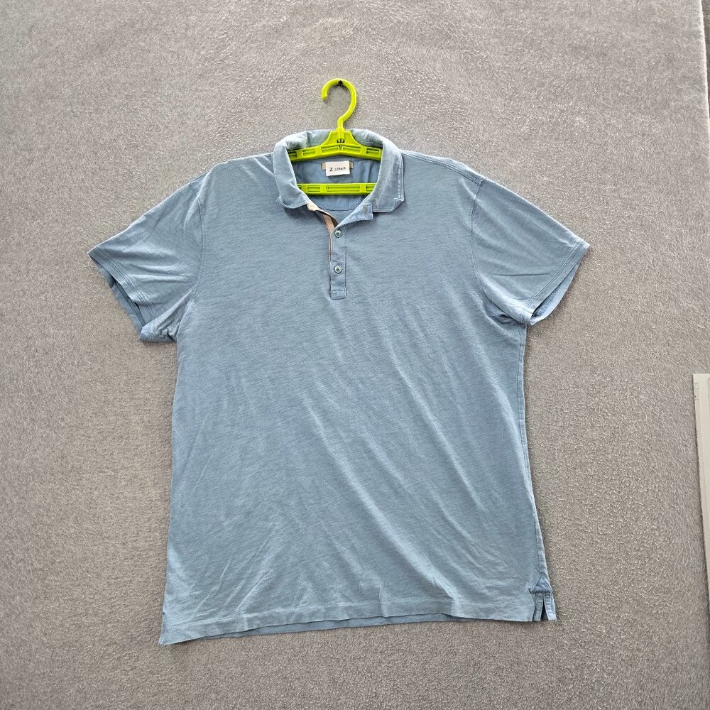 Burberry‎ Brit Men Polo XL Blue Button Short Sleeve